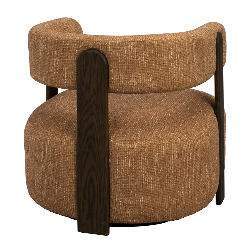 JENISON Loungesessel aus Eiche und Stoff in verschiedenen Farben, 74x74x69 cm - ZEN ZONE Furniture