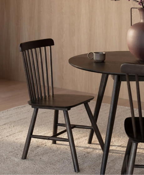 Essstuhl FOXFORD aus massivem Gummibaumholz - ZEN ZONE Furniture