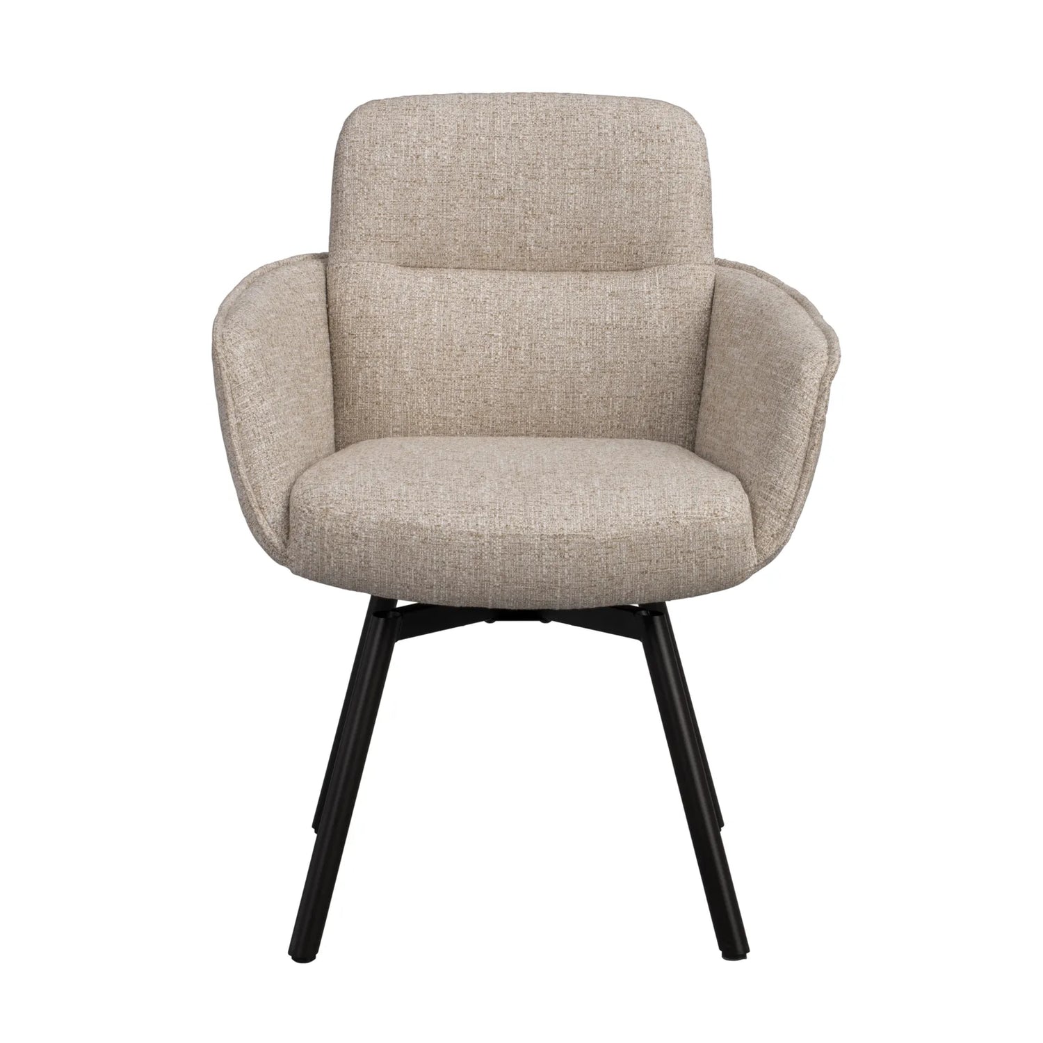 ROSWELL Essstuhl mit Armlehnen, aus Metall und Stoff - ZEN ZONE Furniture