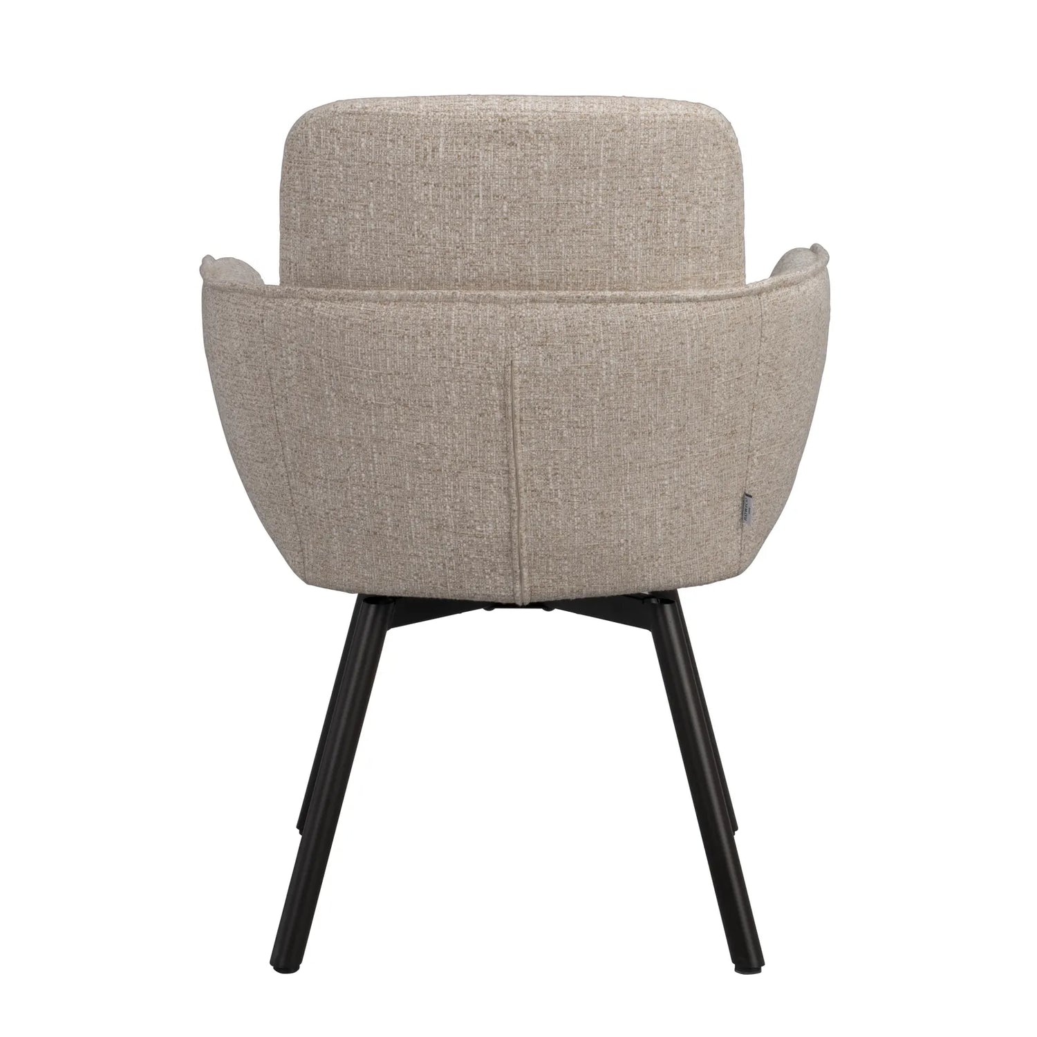 ROSWELL Essstuhl mit Armlehnen, aus Metall und Stoff - ZEN ZONE Furniture