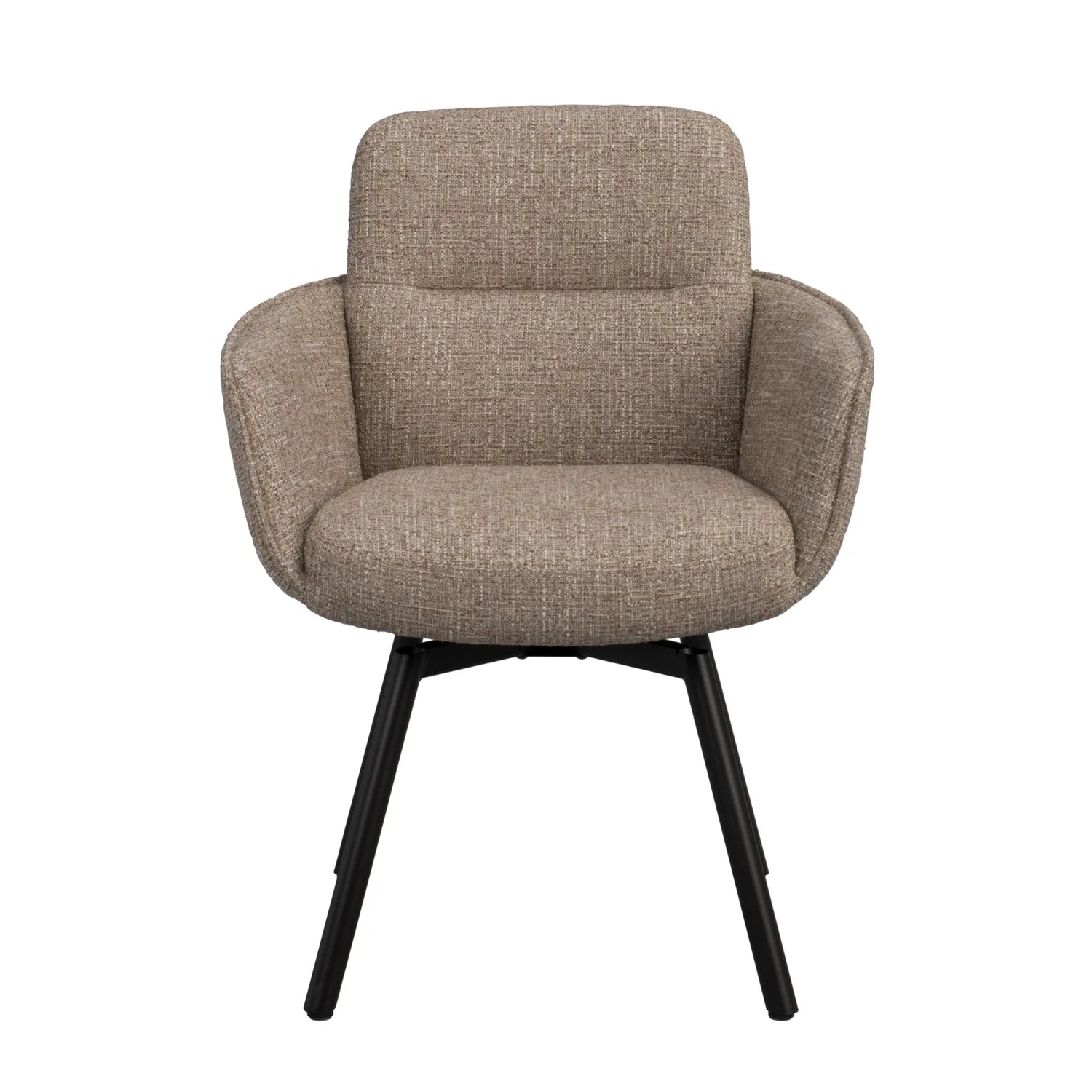 ROSWELL Essstuhl mit Armlehnen, aus Metall und Stoff - ZEN ZONE Furniture