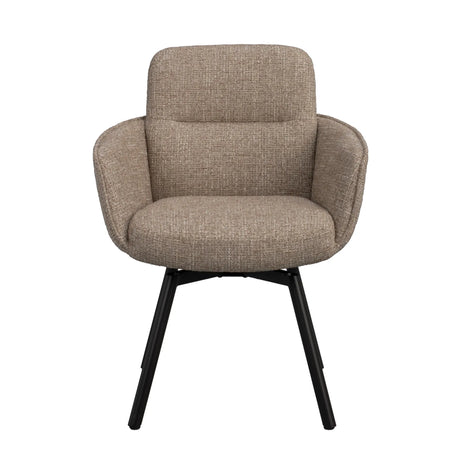 ROSWELL Essstuhl mit Armlehnen, aus Metall und Stoff - ZEN ZONE Furniture