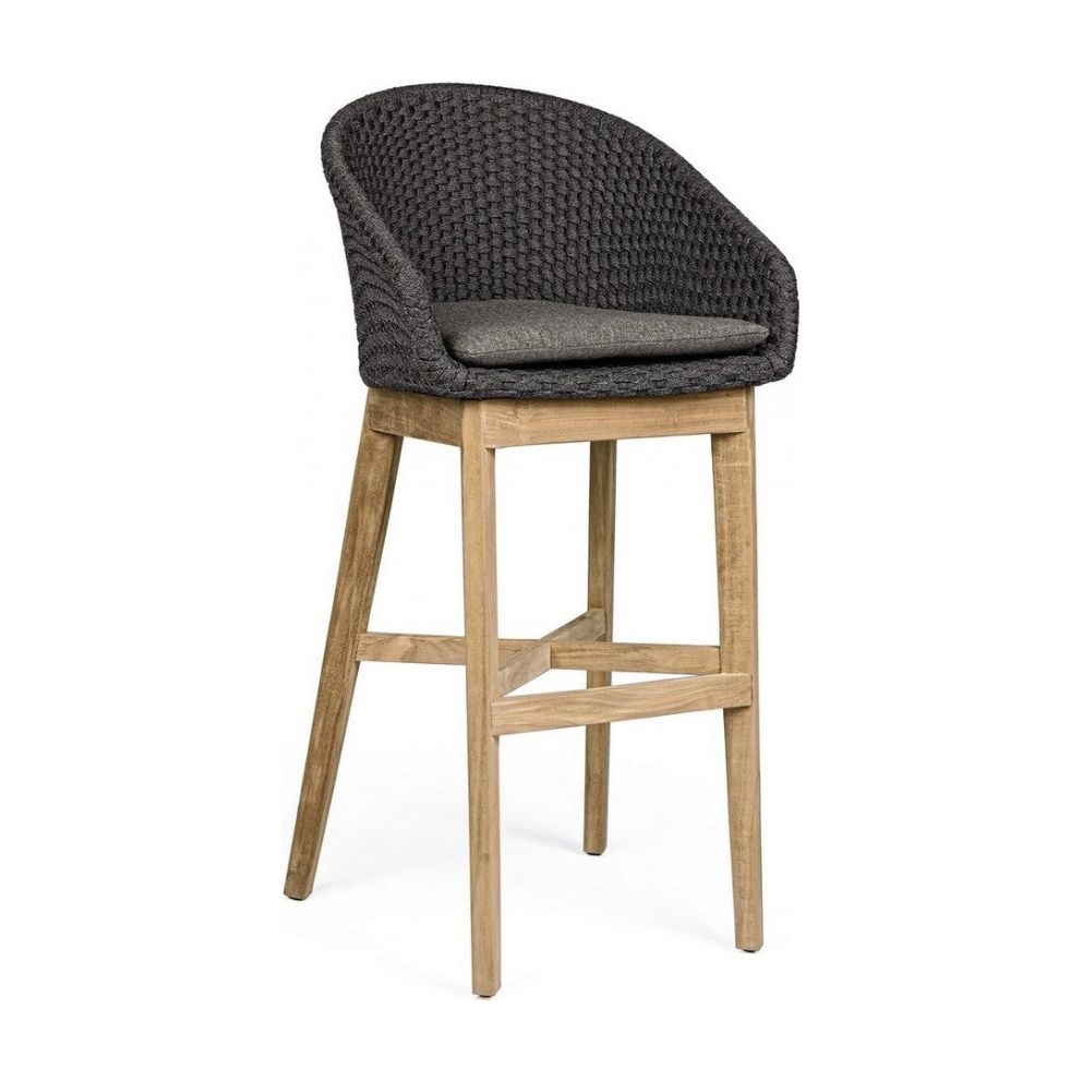 Outdoor Barhocker Coachella mit Kissen Anthrazit - ZEN ZONE