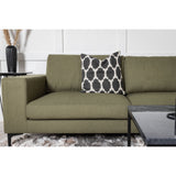 Bolero Sofa - 3-Sitzer - staubgrüner Stoff - schwarze Beine - ZEN ZONE Furniture
