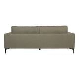 Bolero Sofa - 3-Sitzer - staubgrüner Stoff - schwarze Beine - ZEN ZONE Furniture