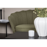 Calais 3-Sitzer Sofa - staubgrüner Stoff - schwarze Beine - ZEN ZONE Furniture