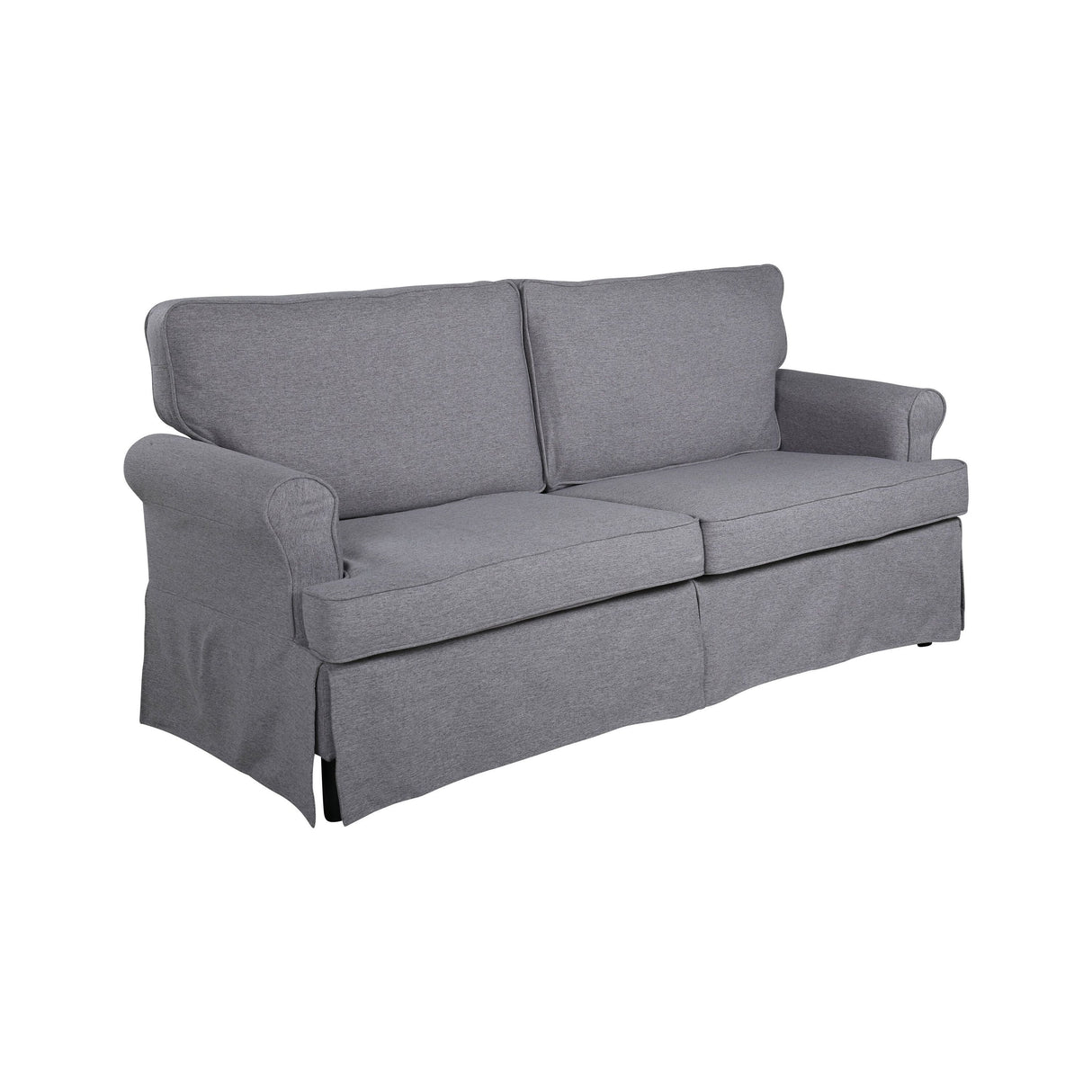 Anton 2-Sitzer Sofa - Schwarz / Grauer Stoff - ZEN ZONE Furniture