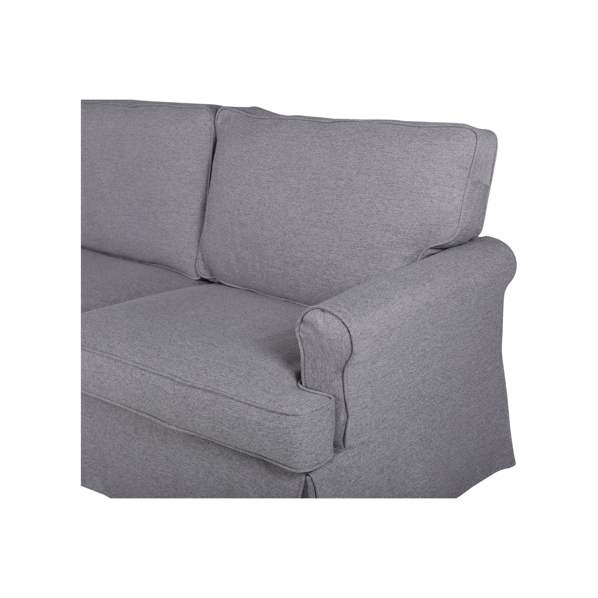 Anton 2-Sitzer Sofa - Schwarz / Grauer Stoff - ZEN ZONE Furniture