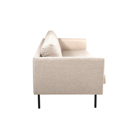 Zoom 2-Sitzer Sofa - Schwarz / Brauner Stoff - ZEN ZONE Furniture