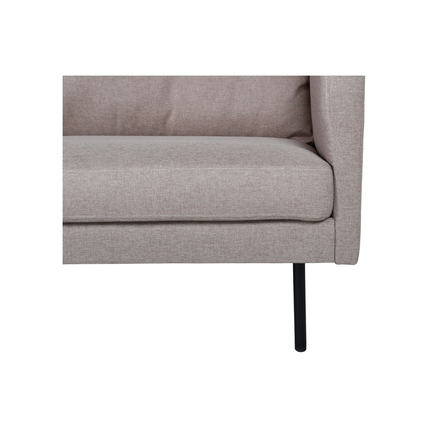 Zoom 3-Sitzer Sofa - Schwarz / Brauner Stoff - ZEN ZONE Furniture