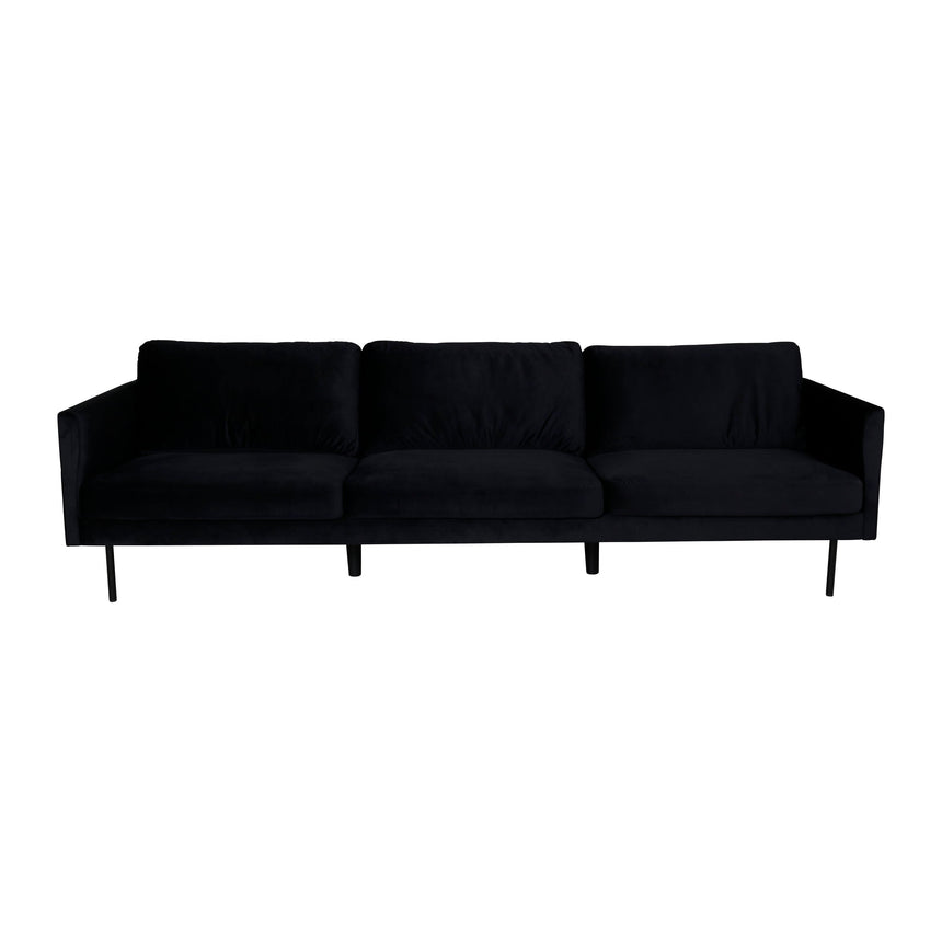 Zoom 3-Sitzer Sofa - Schwarz / Schwarzer Samt - ZEN ZONE Furniture