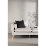 Tacoma 2-Sitzer Sofa - Helle Holzoptik / Leinenstoff - ZEN ZONE Furniture