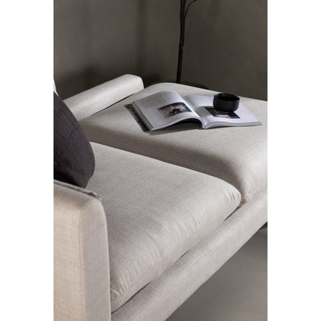 Tacoma 2-Sitzer Sofa - Helle Holzoptik / Leinenstoff - ZEN ZONE Furniture