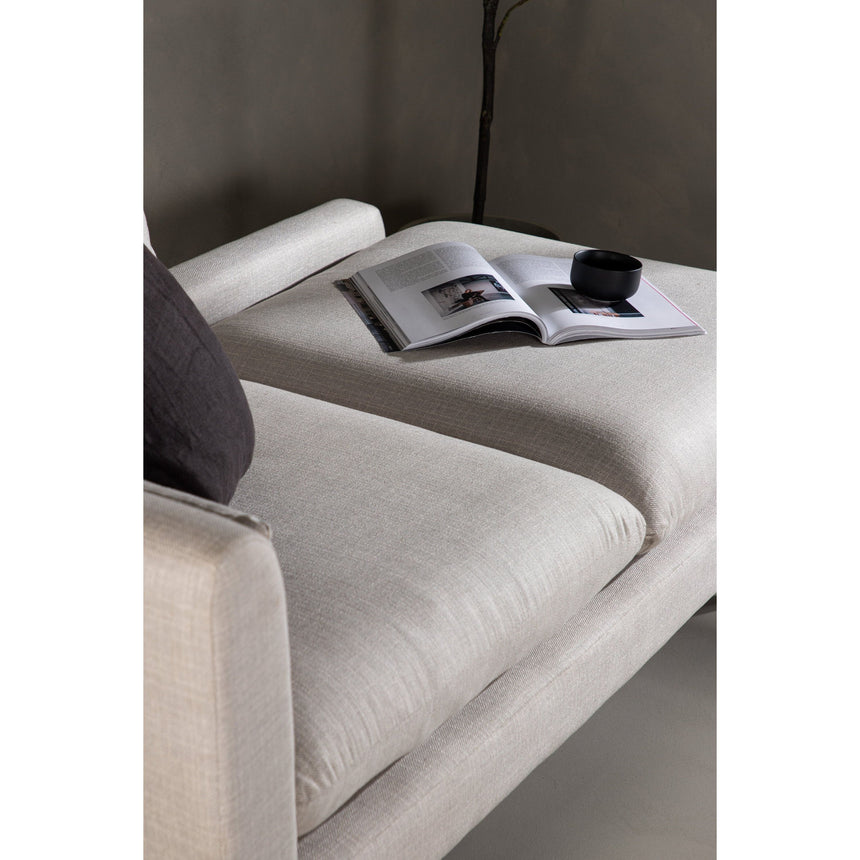 Tacoma 2-Sitzer Sofa - Helle Holzoptik / Leinenstoff - ZEN ZONE Furniture