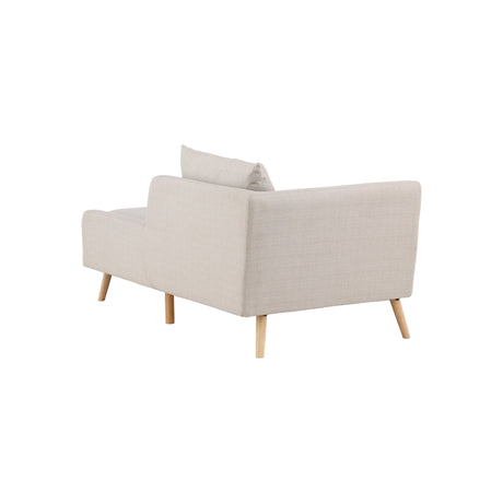 Tacoma 2-Sitzer Sofa - Helle Holzoptik / Leinenstoff - ZEN ZONE Furniture