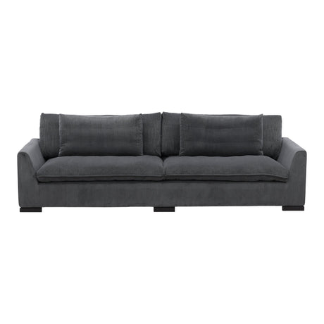 Durham 3-Sitzer Sofa - Holz / Dunkelgrauer Kord - ZEN ZONE Furniture