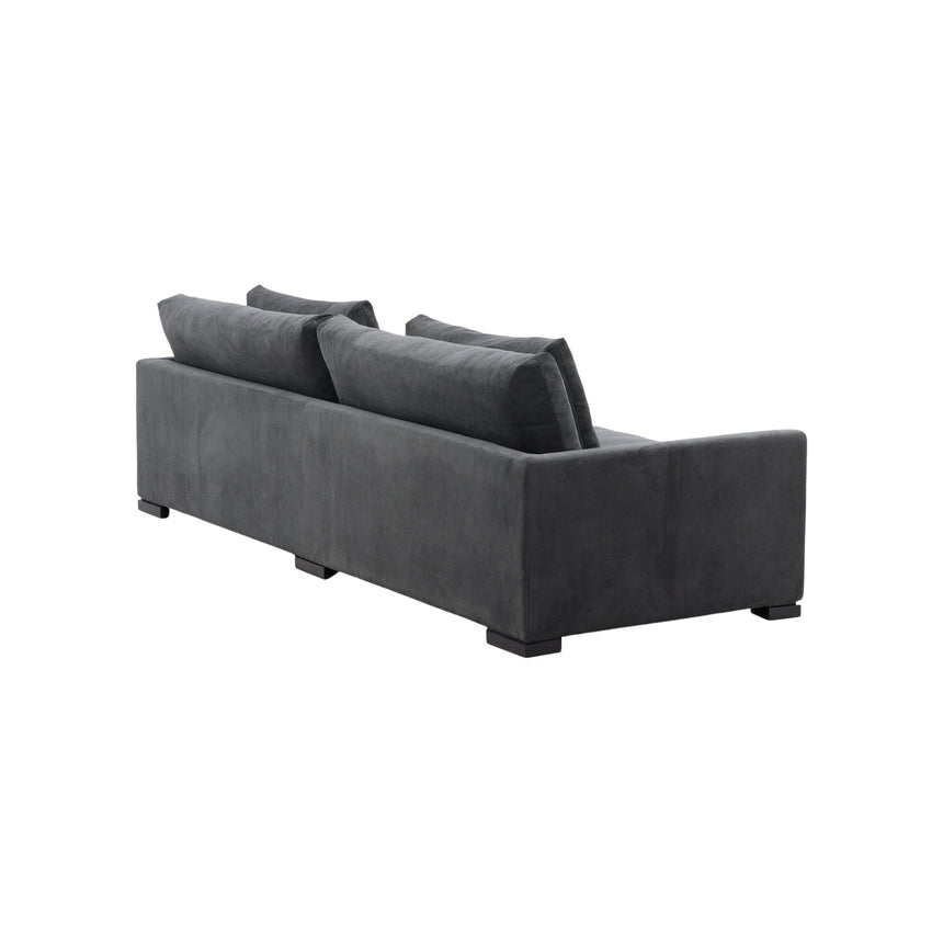 Durham 3-Sitzer Sofa - Holz / Dunkelgrauer Kord - ZEN ZONE Furniture