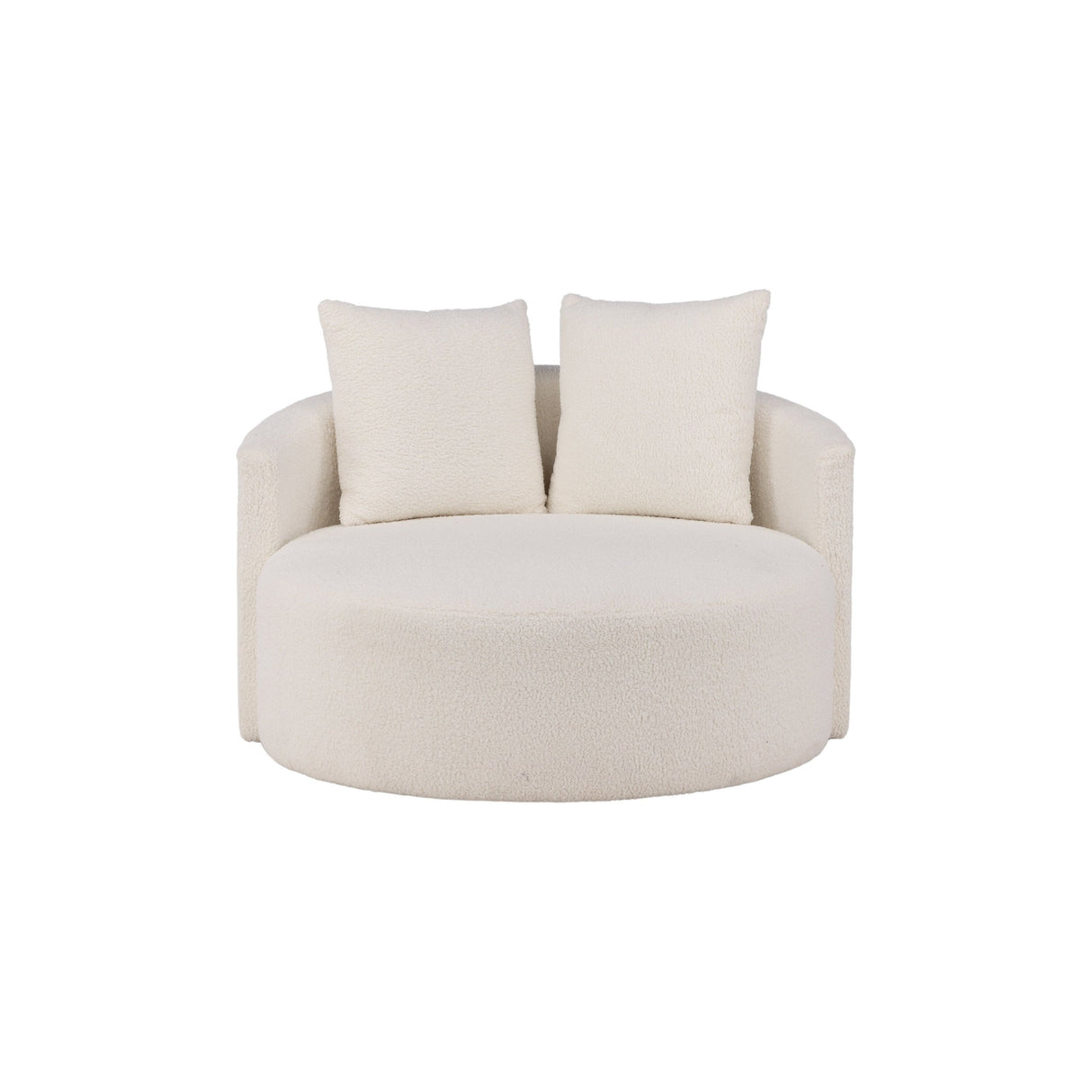 Kelso 2-Sitzer Sofa - Holz / Weißer Teddy - ZEN ZONE Furniture
