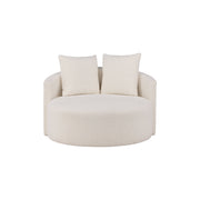Kelso 2-Sitzer Sofa - Holz / Weißer Teddy - ZEN ZONE Furniture