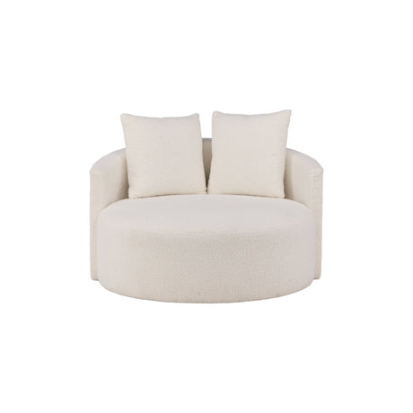 Kelso 2-Sitzer Sofa - Holz / Weißer Teddy - ZEN ZONE Furniture