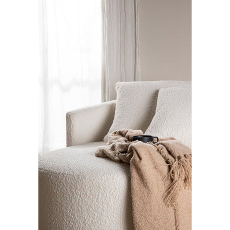 Kelso 2-Sitzer Sofa - Holz / Weißer Teddy - ZEN ZONE Furniture