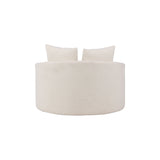Kelso 2-Sitzer Sofa - Holz / Weißer Teddy - ZEN ZONE Furniture