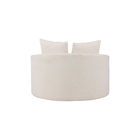 Kelso 2-Sitzer Sofa - Holz / Weißer Teddy - ZEN ZONE Furniture