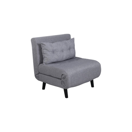 Vicky Klappbett Einzel - Schwarz / Stahlgrauer Stoff - ZEN ZONE Furniture