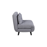 Vicky Klappbett Einzel - Schwarz / Stahlgrauer Stoff - ZEN ZONE Furniture