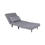 Vicky Klappbett Einzel - Schwarz / Stahlgrauer Stoff - ZEN ZONE Furniture