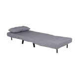 Vicky Klappbett Einzel - Schwarz / Stahlgrauer Stoff - ZEN ZONE Furniture