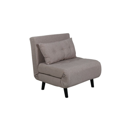 Vicky Klappbett Einzel - Schwarz / Brauner Stoff - ZEN ZONE Furniture