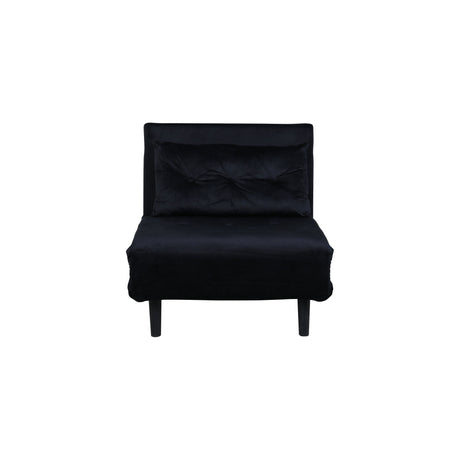 Vicky Klappbett Einzel - Schwarz / Schwarzer Samt - ZEN ZONE Furniture