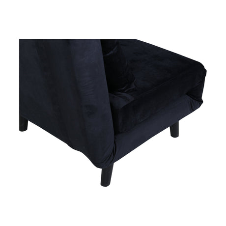 Vicky Klappbett Einzel - Schwarz / Schwarzer Samt - ZEN ZONE Furniture