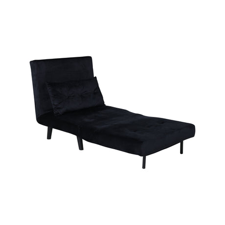 Vicky Klappbett Einzel - Schwarz / Schwarzer Samt - ZEN ZONE Furniture