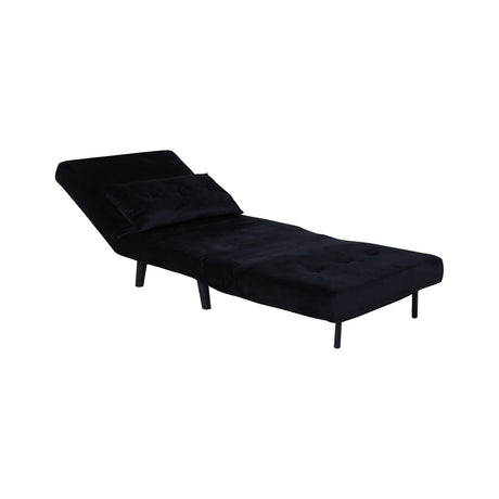 Vicky Klappbett Einzel - Schwarz / Schwarzer Samt - ZEN ZONE Furniture