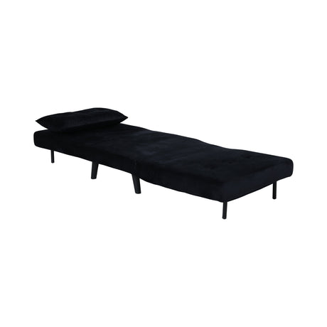 Vicky Klappbett Einzel - Schwarz / Schwarzer Samt - ZEN ZONE Furniture