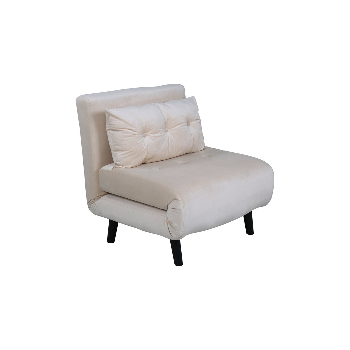Vicky Klappbett Einzel - Schwarz / Beige Samt - ZEN ZONE Furniture