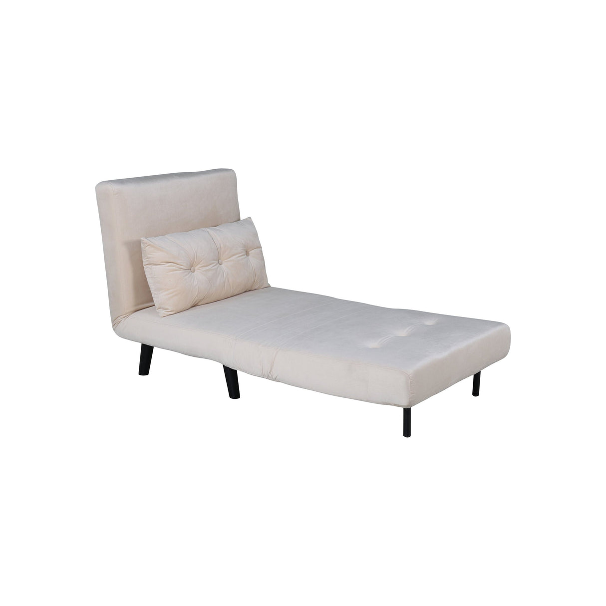 Vicky Klappbett Einzel - Schwarz / Beige Samt - ZEN ZONE Furniture