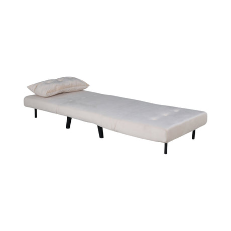 Vicky Klappbett Einzel - Schwarz / Beige Samt - ZEN ZONE Furniture