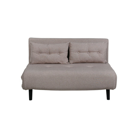 Vicky Doppel Klappbett - Schwarz / Brauner Stoff - ZEN ZONE Furniture