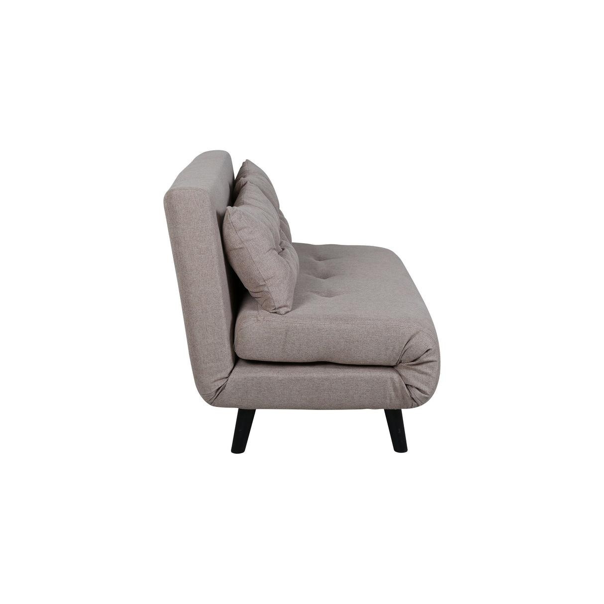 Vicky Doppel Klappbett - Schwarz / Brauner Stoff - ZEN ZONE Furniture