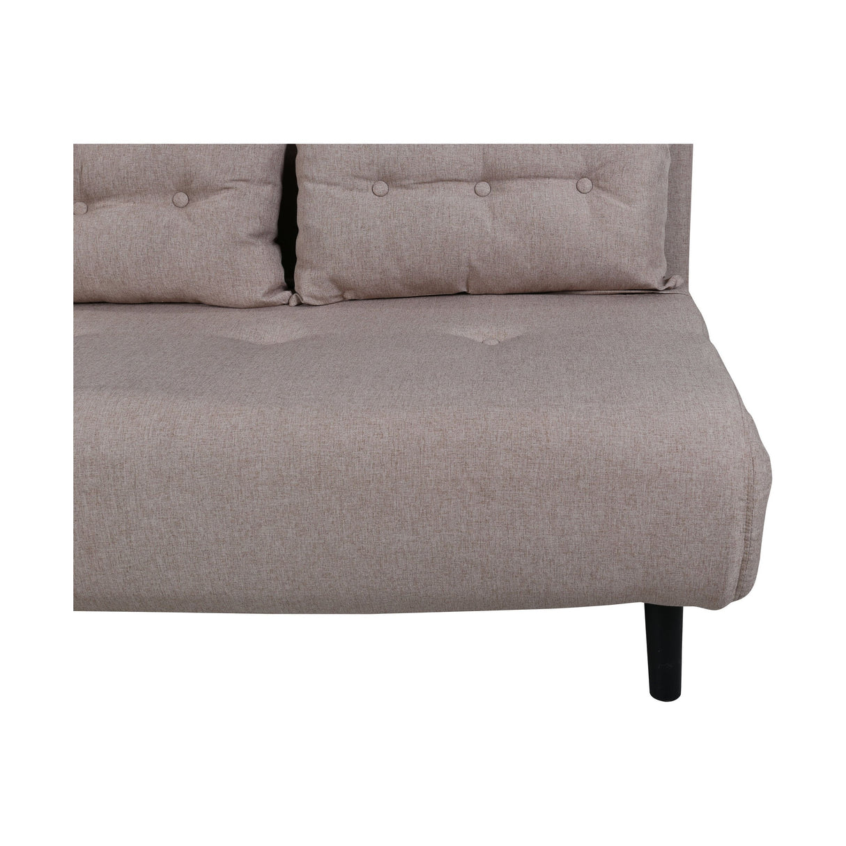 Vicky Doppel Klappbett - Schwarz / Brauner Stoff - ZEN ZONE Furniture