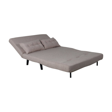 Vicky Doppel Klappbett - Schwarz / Brauner Stoff - ZEN ZONE Furniture