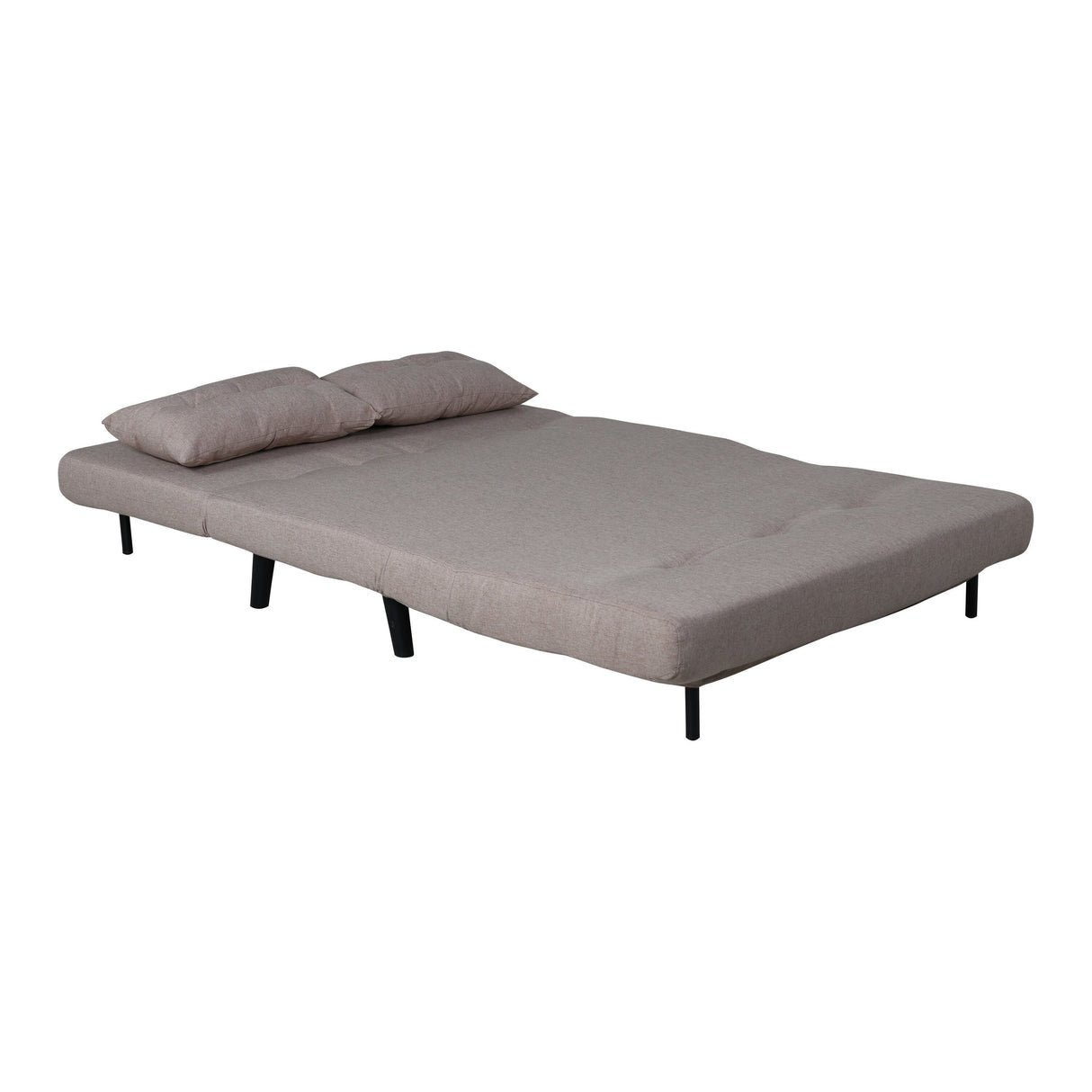 Vicky Doppel Klappbett - Schwarz / Brauner Stoff - ZEN ZONE Furniture