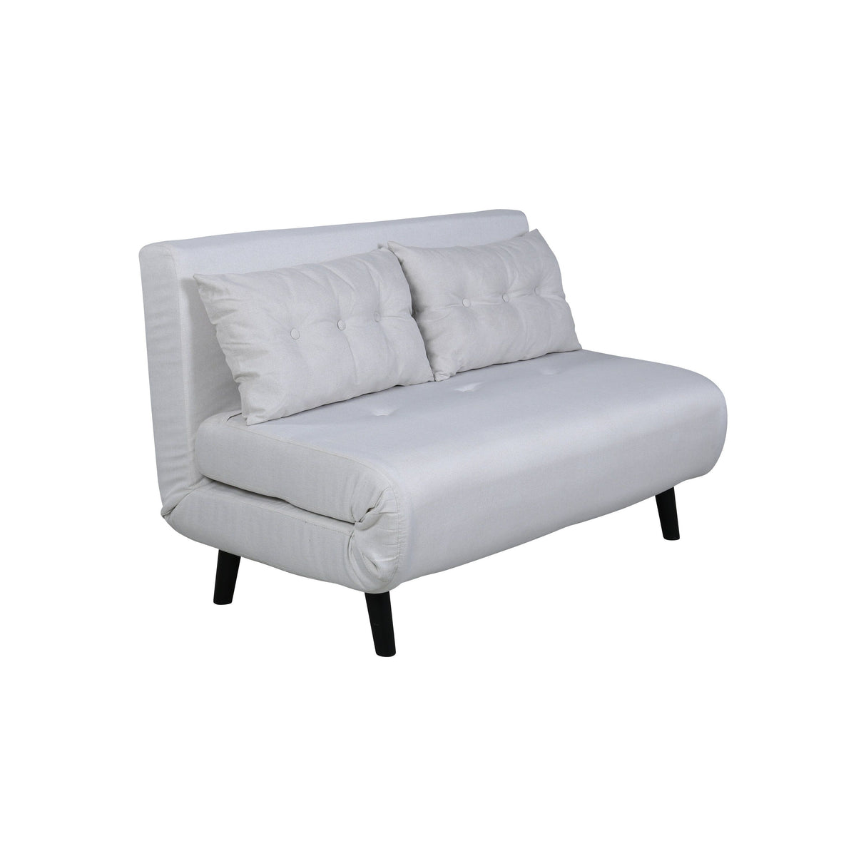 Vicky Klappbett Double - Schwarz / Hellbeige Stoff - ZEN ZONE Furniture