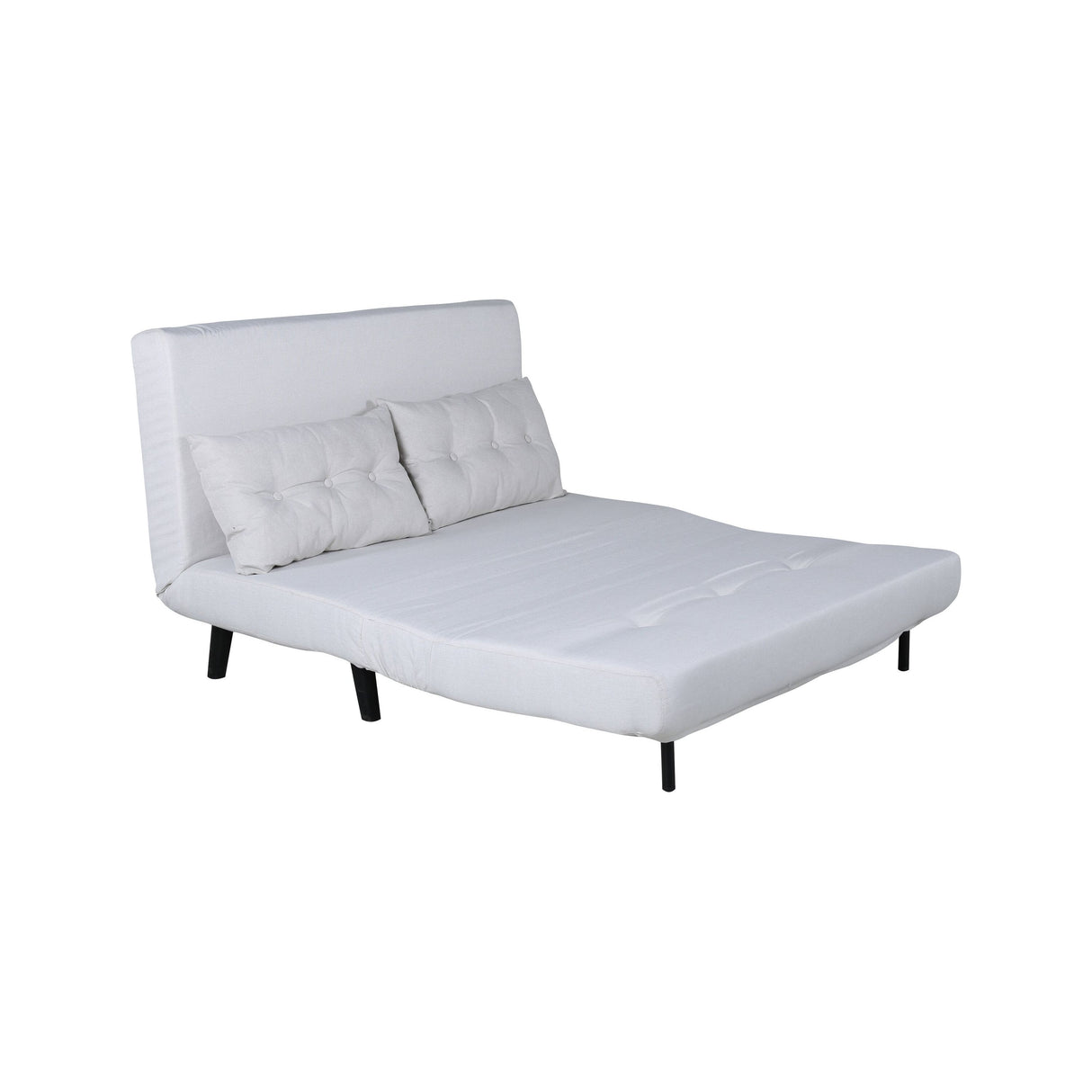 Vicky Klappbett Double - Schwarz / Hellbeige Stoff - ZEN ZONE Furniture