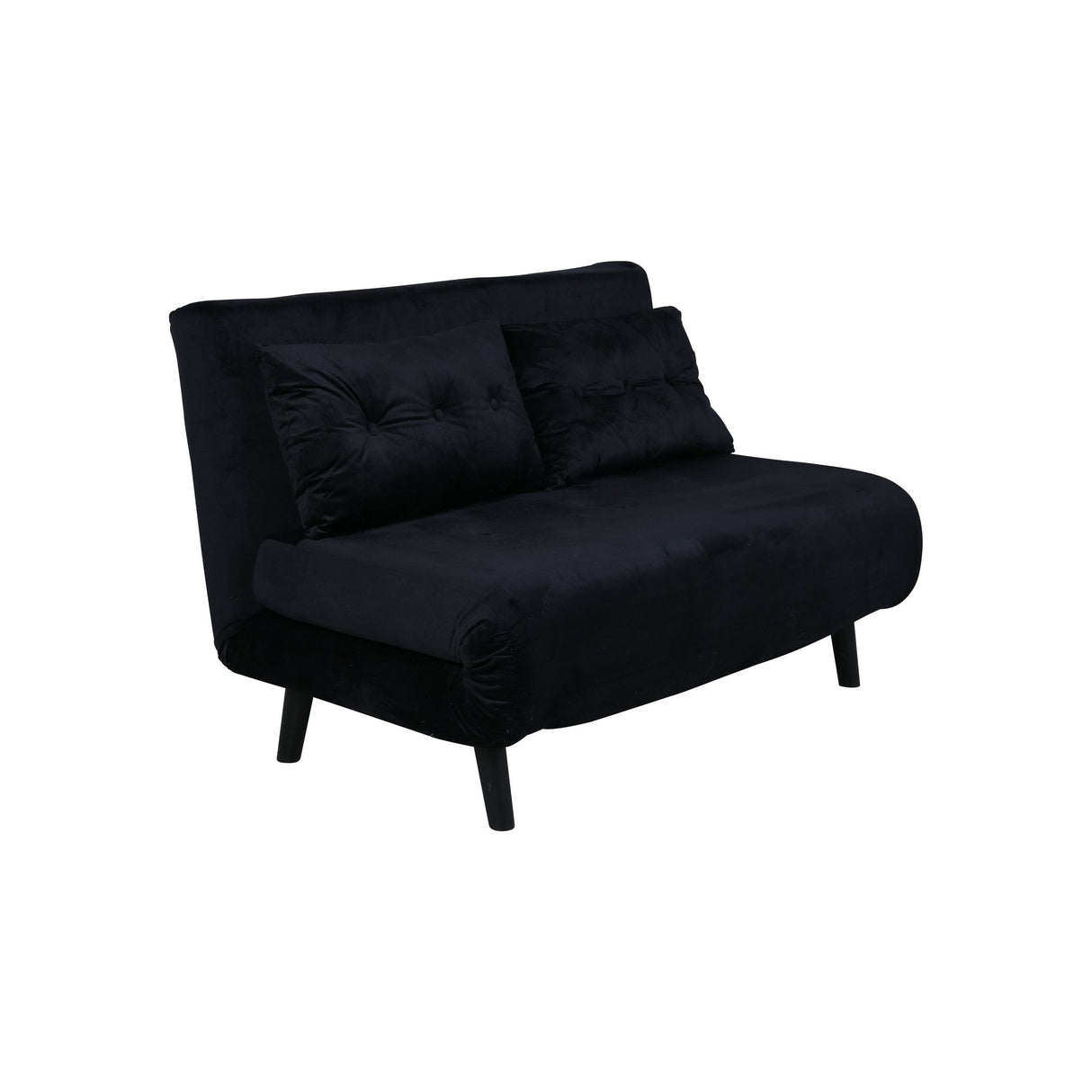 Vicky Doppel Klappbett - Schwarz / Schwarzer Samt - ZEN ZONE Furniture