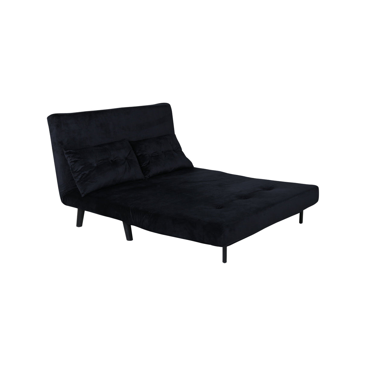 Vicky Doppel Klappbett - Schwarz / Schwarzer Samt - ZEN ZONE Furniture