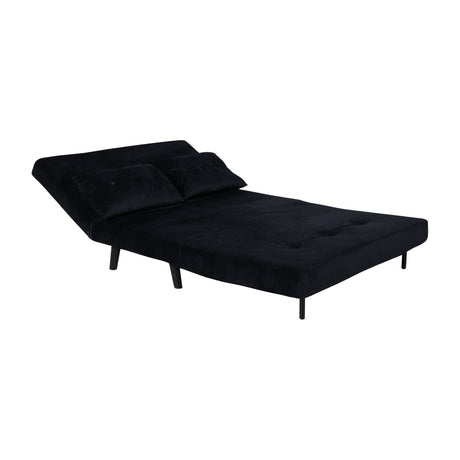 Vicky Doppel Klappbett - Schwarz / Schwarzer Samt - ZEN ZONE Furniture